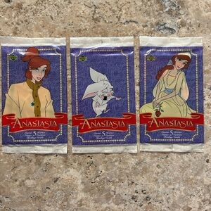DISNEY Anastasia Trading Cards (3 Pack) 15 Cards Total - Factory Sealed